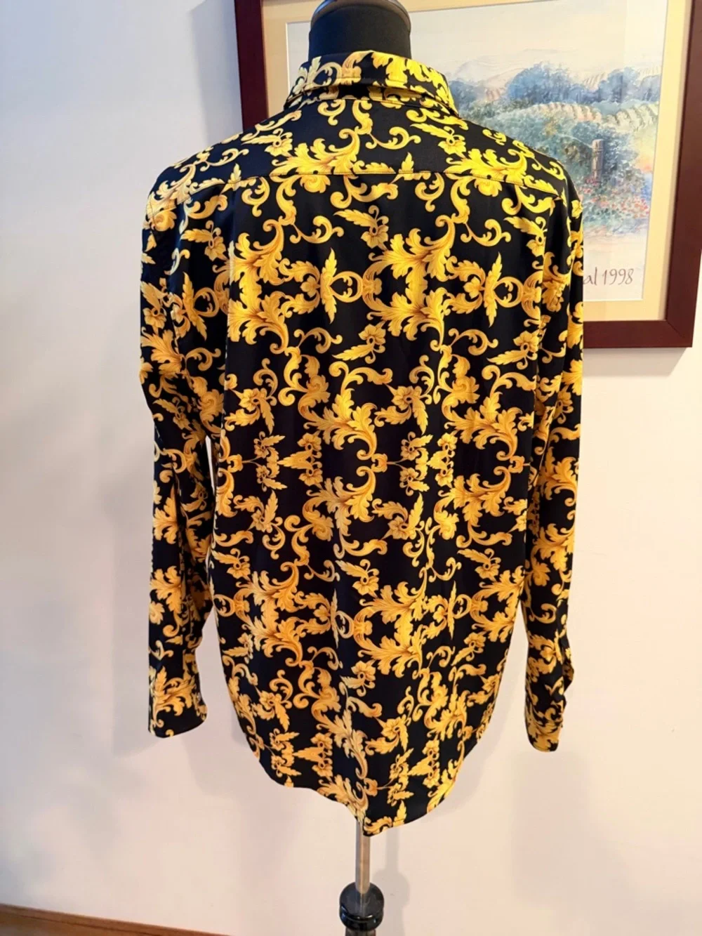 Daupanzees | men’s luxury print dress shirt. Size: XXL - Picture 6 of 16
